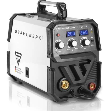 STAHLWERK MIG MAG 200 ST IGBT- équipement Complet - Machine à Souder MIG MAG Sous Gaz Protecteur Avec 200 A, Fil Fourré FLUX Adapté, Avec MMA E-hand, 7 Ans De Garantie 4 STAHLWERK MIG MAG 200 ST IGBT- équipement Complet - Machine à Souder MIG MAG Sous Gaz Protecteur Avec 200 A, Fil Fourré FLUX Adapté, Avec MMA E-hand, 7 Ans De Garantie – Image 2