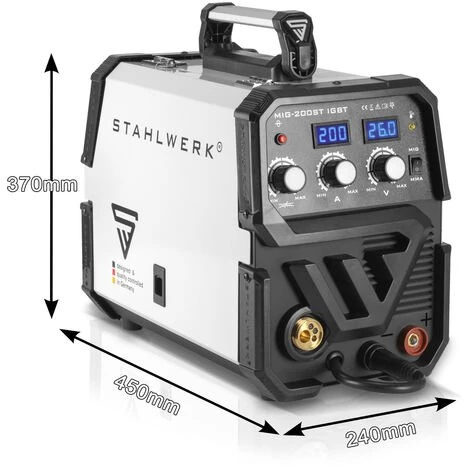 STAHLWERK MIG MAG 200 ST IGBT- équipement Complet - Machine à Souder MIG MAG Sous Gaz Protecteur Avec 200 A, Fil Fourré FLUX Adapté, Avec MMA E-hand, 7 Ans De Garantie 5 STAHLWERK MIG MAG 200 ST IGBT- équipement Complet - Machine à Souder MIG MAG Sous Gaz Protecteur Avec 200 A, Fil Fourré FLUX Adapté, Avec MMA E-hand, 7 Ans De Garantie – Image 3