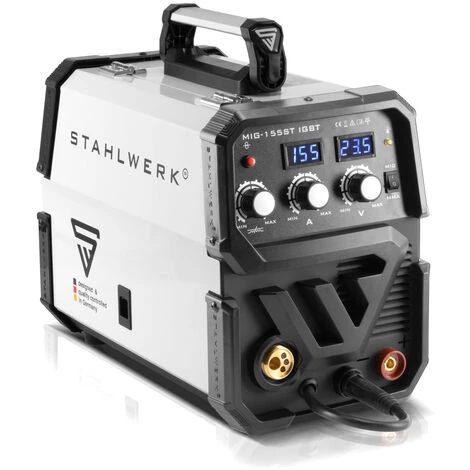 STAHLWERK MIG MAG 155 ST IGBT- équipement Complet - Machine à Souder MIG MAG à Gaz De Protection Avec 155 A, Fil Fourré FLUX Adapté, Avec MMA E-hand, 7 Ans De Garantie 3 STAHLWERK MIG MAG 155 ST IGBT- équipement Complet - Machine à Souder MIG MAG à Gaz De Protection Avec 155 A, Fil Fourré FLUX Adapté, Avec MMA E-hand, 7 Ans De Garantie – Image 2