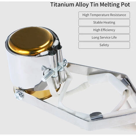 ASUPERMALL Four En Alliage De Titane Tin Portable Temperature Reglable Tin Pot A Souder Haute Puissance Tin Tin Four De Fusion Petit Tremper Four A Usage Domestique Et Les Electriciens Swdt98-B 250W 4 ASUPERMALL Four En Alliage De Titane Tin Portable Temperature Reglable Tin Pot A Souder Haute Puissance Tin Tin Four De Fusion Petit Tremper Four A Usage Domestique Et Les Electriciens Swdt98-B 250W – Image 2