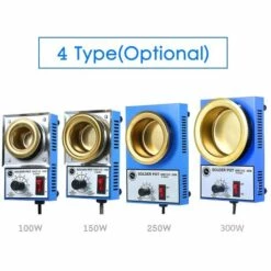 ASUPERMALL 300W 220V 100Mm 1200G Mini Sans Plomb A Souder Pot A Revetement En Titane En Acier Inoxydable A Souder Pot Temperature Reglable Compact A Souder Pour Bain Soudage -Soudure MIG Soldes 23912646 4