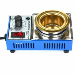 ASUPERMALL 150W 220 V 50 Mm Mini De Sans Plomb A Souder Pot A Revetement En Titane En Acier Inoxydable A Souder Pot Temperature Reglable Compact A Souder Pour Bain Soudage -Soudure MIG Soldes 23912648 5