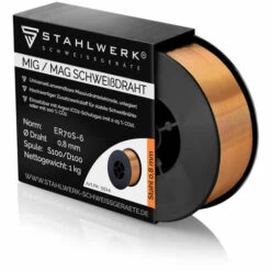 STAHLWERK MIG MAG Fil à Souder ER70S-6 SG3 Ø 0,8 Mm S100/D100 Rouleau 1 Kg