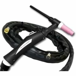 Torche De Soudage STAHLWERK TIG WP-26 Avec 8 Mètres De Tuyau Jusqu'à 200A, Refroidie Au Gaz, 2 Broches, Très Flexible, Poignée Ergonomique