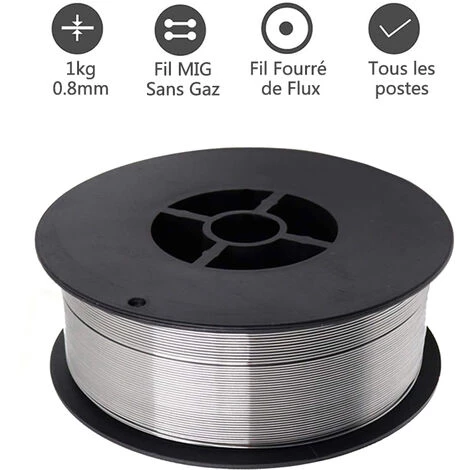 MERKMAK Bobine De Fil Fourre De Flux Sans Gaz Auto-blinde E71T-GS 0.8mm 1kg Pour Le Soudage MIG Universel Pour Tous Azimuts 4 MERKMAK Bobine De Fil Fourre De Flux Sans Gaz Auto-blinde E71T-GS 0.8mm 1kg Pour Le Soudage MIG Universel Pour Tous Azimuts – Image 2