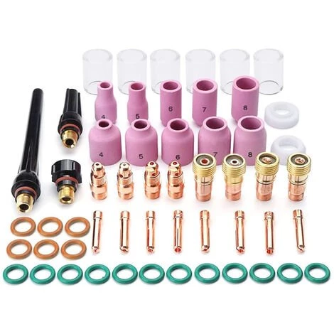 SUPERSELLER Kit De Soudage MIG MAG 55 Pièces Kit D'accessoires De Soudage Tig Lentille à Gaz Tronqués Coupe En Verre Résistant à La Chaleur Ensemble De Buses En Alumine Pour WP-17/18/26, 55PCS 3 SUPERSELLER Kit De Soudage MIG MAG 55 Pièces Kit D'accessoires De Soudage Tig Lentille à Gaz Tronqués Coupe En Verre Résistant à La Chaleur Ensemble De Buses En Alumine Pour WP-17/18/26, 55PCS