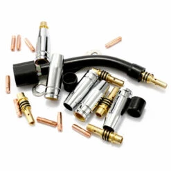 SUPERSELLER 24 Pièces/ensemble 15AK Torche Consommable électrode Bouclier Tasse Lien Tige Conseils Col De Cygne Courbure Pour MIG Machine à Souder - 1,0 Mm -Soudure MIG Soldes 53505964 3