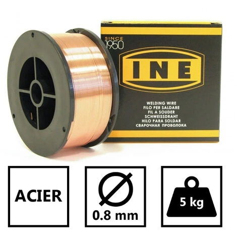 Fil à Souder Acier 0.8mm - 5kg -soudage MIG-MAG Semi-automatique-en Bobine De Fil De Soudure-Fil Acier Non Fourré 4 Fil à Souder Acier 0.8mm - 5kg -soudage MIG-MAG Semi-automatique-en Bobine De Fil De Soudure-Fil Acier Non Fourré – Image 2