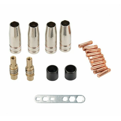 TOPHOMER 19Pcs Embouts De Contact De Buse De Soudage 15AK MB-MIG/MAG Ensemble De Support De Connecteur De Gaz M6 0,8x25mm (10 X Contact, 4 X Buse, 2 X Connecteur, 2 X Isolant, 1 X Outil) 7 TOPHOMER 19Pcs Embouts De Contact De Buse De Soudage 15AK MB-MIG/MAG Ensemble De Support De Connecteur De Gaz M6 0,8x25mm (10 X Contact, 4 X Buse, 2 X Connecteur, 2 X Isolant, 1 X Outil) – Image 5