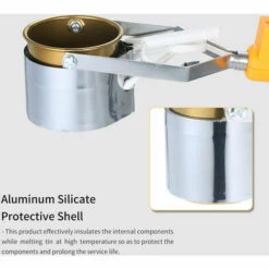KAEJYIUT Four En Alliage De Titane Tin Portable Temperature Reglable Tin Pot A Souder Haute Puissance Tin Tin Four De Fusion Petit Tremper Four A Usage Domestique Et Les Electriciens Swdt98-C 380W -Soudure MIG Soldes 66996299 2