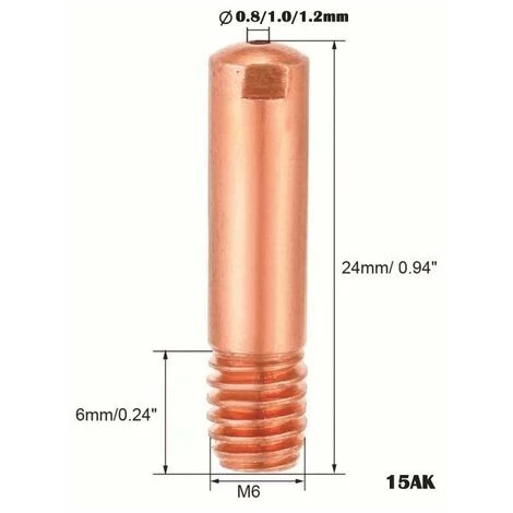 YOOUYIDA 20Pcs Soudure Pointe De Tube Contact En Cuivre Pour Consommables De Torche De Soudage 15AK MIG MAG (1.0) 4 YOOUYIDA 20Pcs Soudure Pointe De Tube Contact En Cuivre Pour Consommables De Torche De Soudage 15AK MIG MAG (1.0) – Image 2